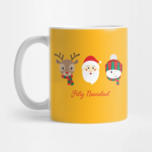 Feliz Navidad ' Santa Claus and Friends Aesthetic Logo design by Al-loony